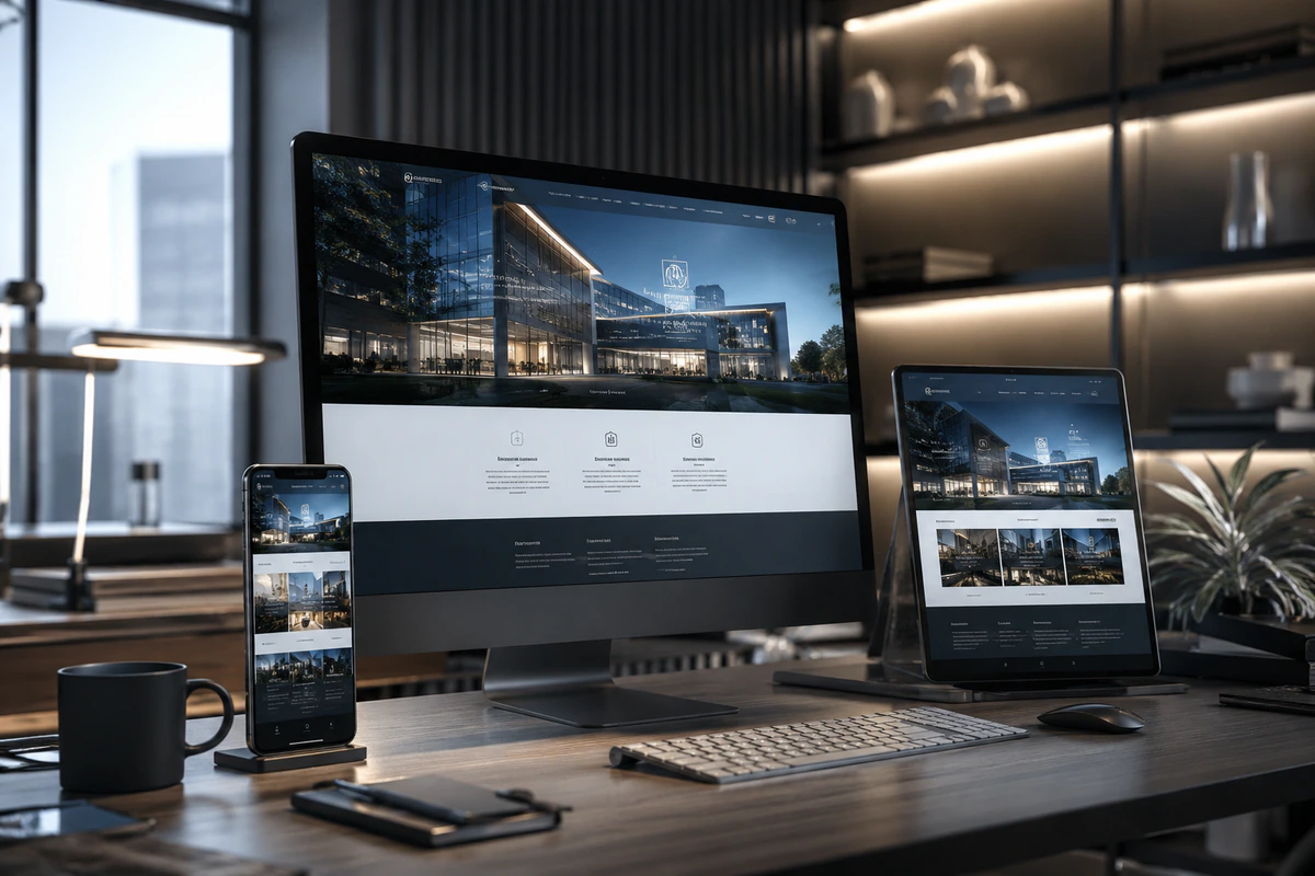 Modern corporate website design preview